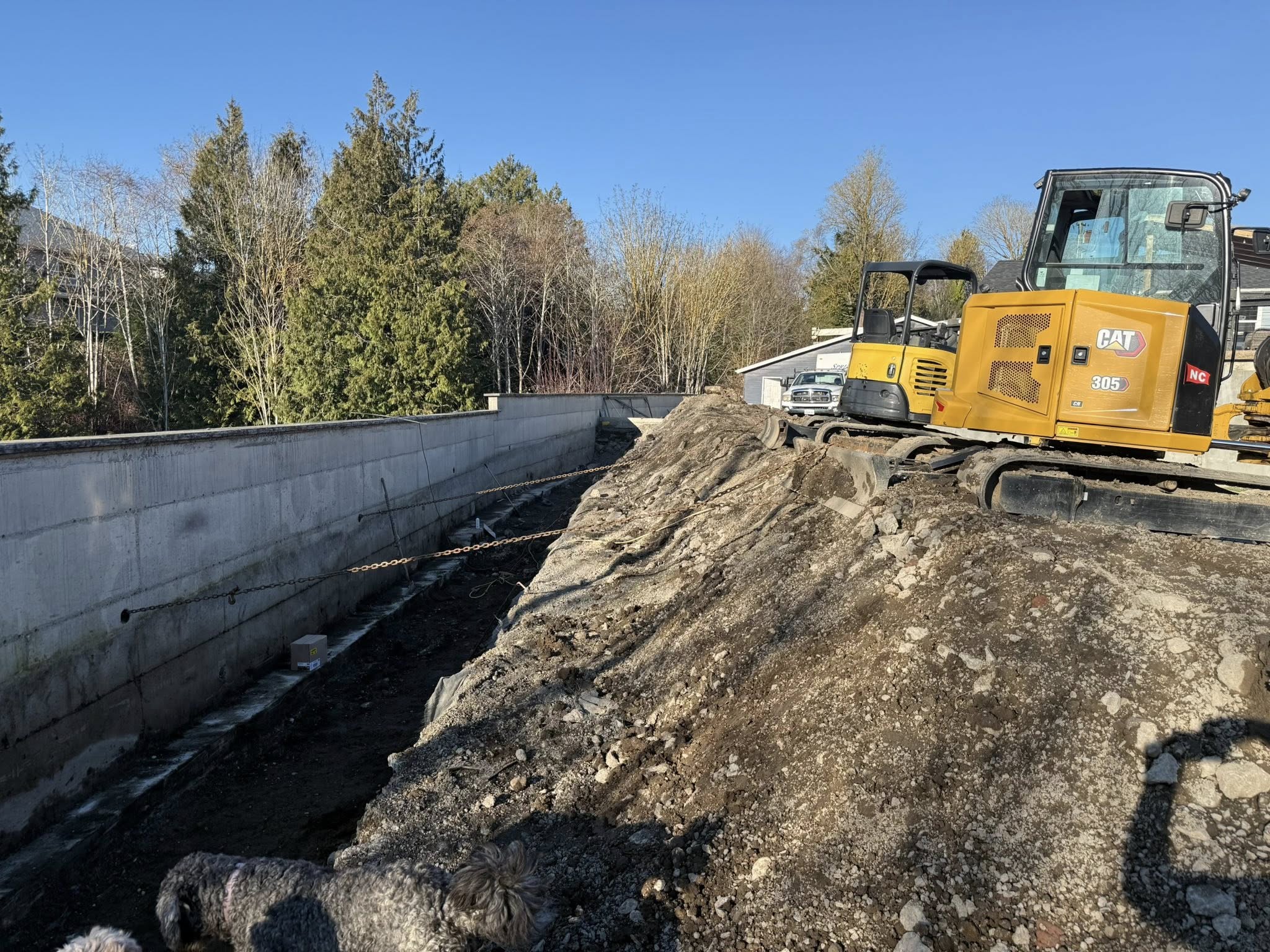 Retaining wall construction